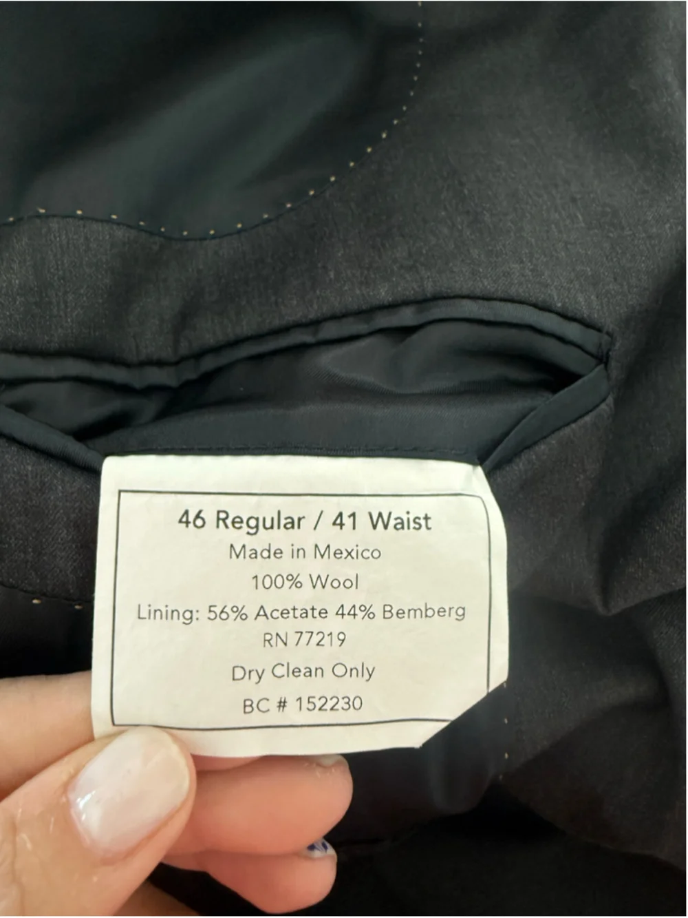 Dark grey Pronto Uomo men’s wool suit
